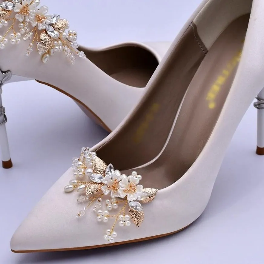 2pcs New Rhinestone Wedding High Heels Fashion Shoe Decoration Clip