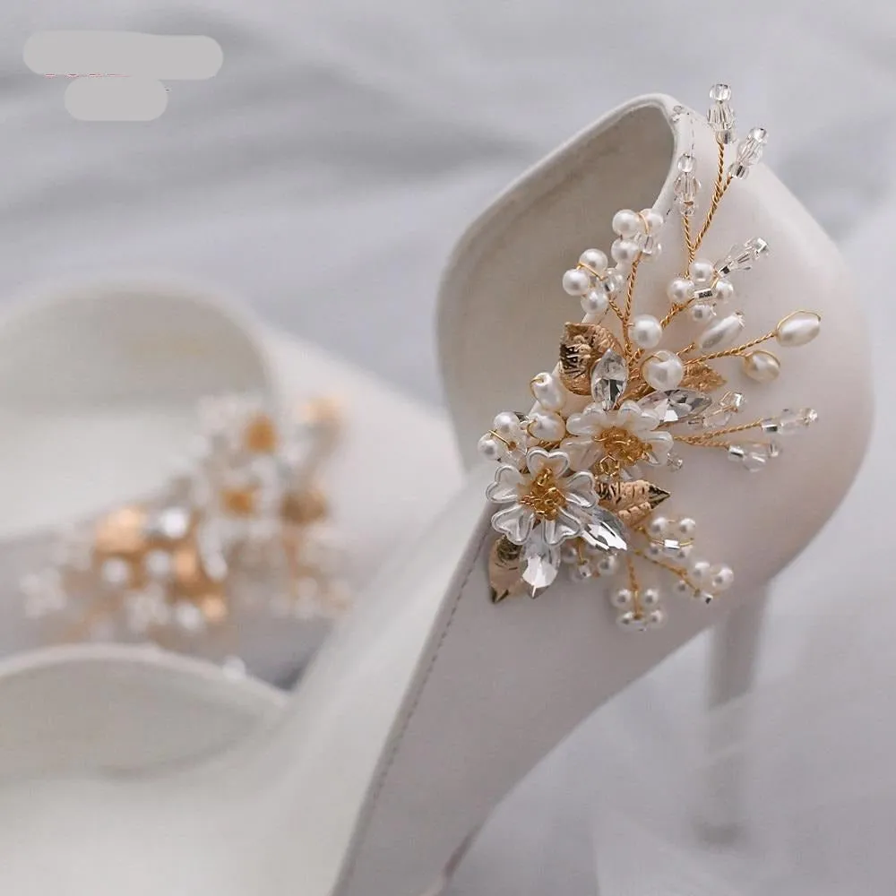 2pcs New Rhinestone Wedding High Heels Fashion Shoe Decoration Clip