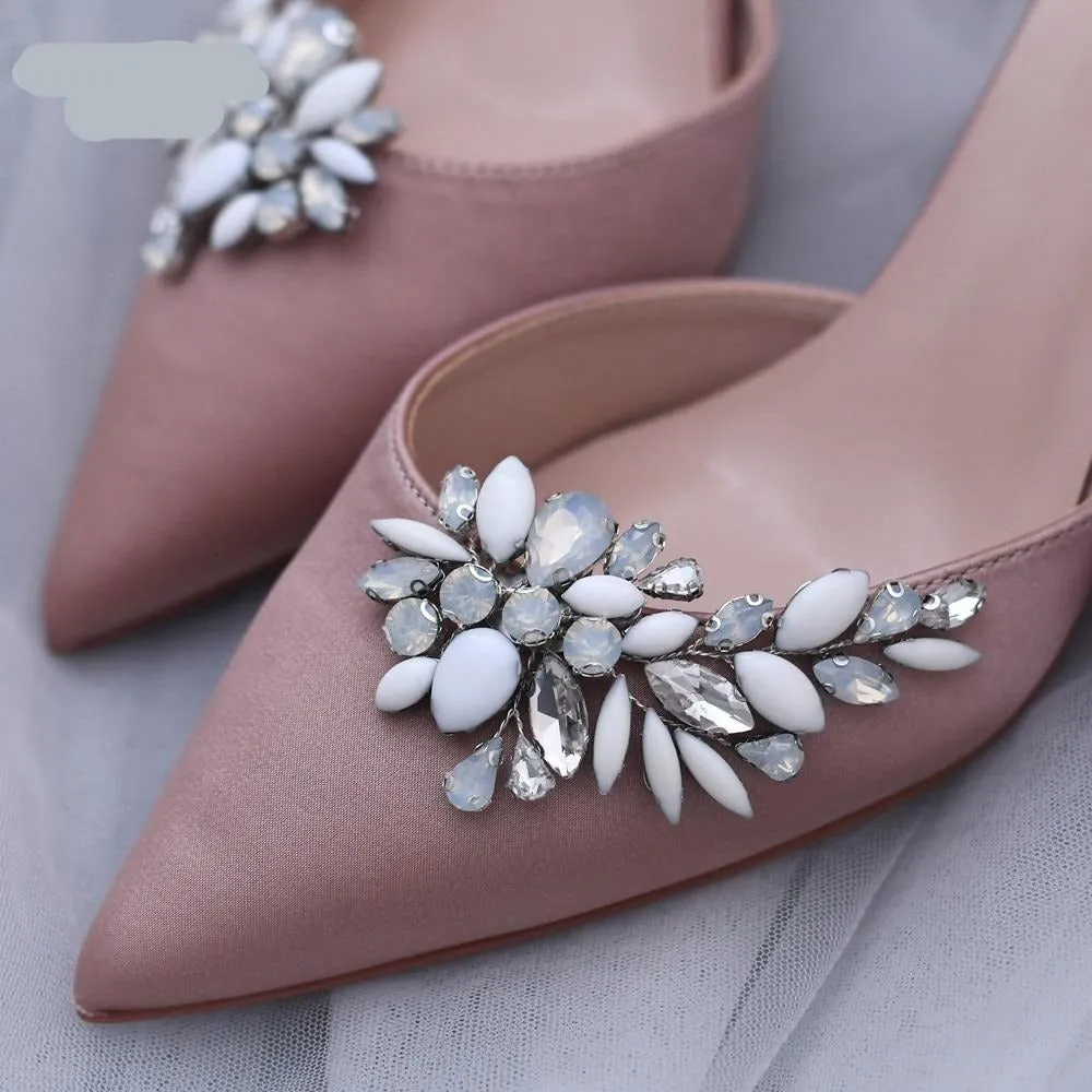 2pcs New Rhinestone Wedding High Heels Fashion Shoe Decoration Clip