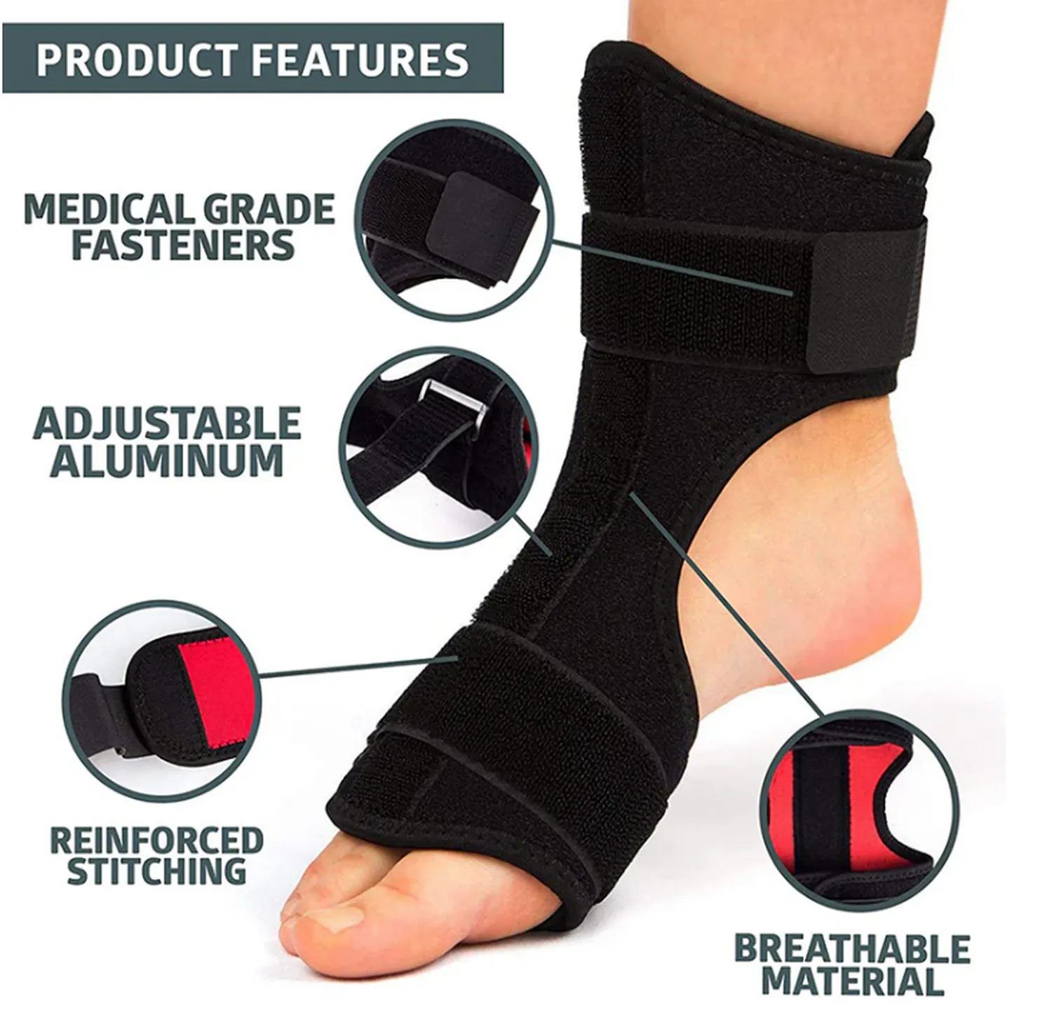 Adjustable Plantar Fasciitis Night Foot Drop Splint Foot Drop Orthosis Support