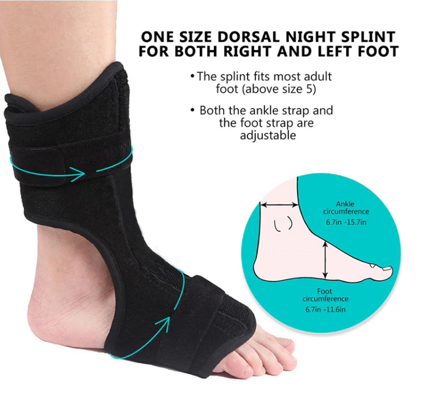 Adjustable Plantar Fasciitis Night Foot Drop Splint Foot Drop Orthosis Support