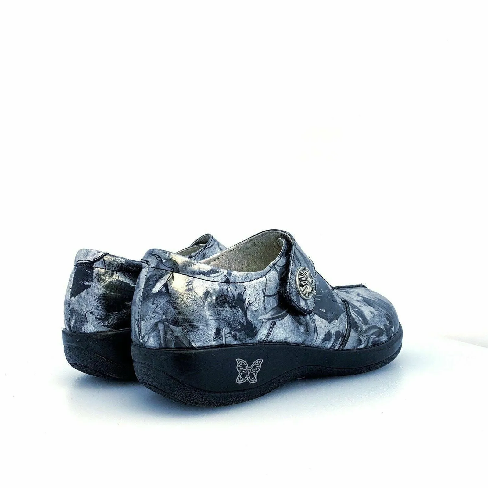 Alegria | Kaitlyn Mary Jane Womens Shoes| Size: 40 | Color: Silver / Black Patina | Pre-Owned