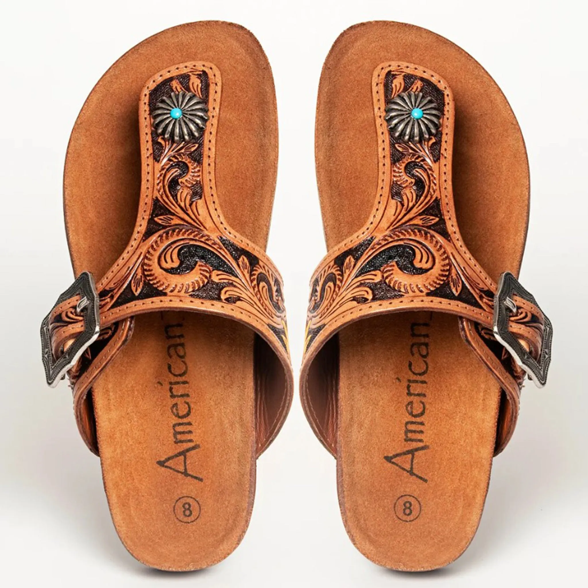 American Darling Women's Tooled Sandals