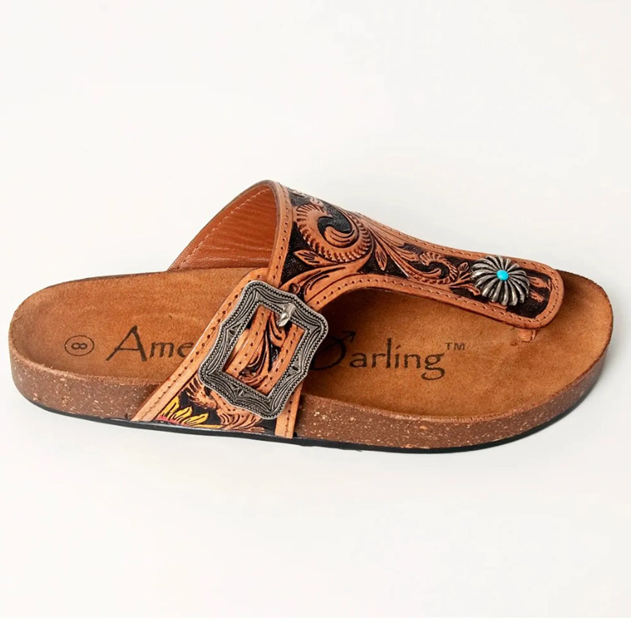 American Darling Women's Tooled Sandals