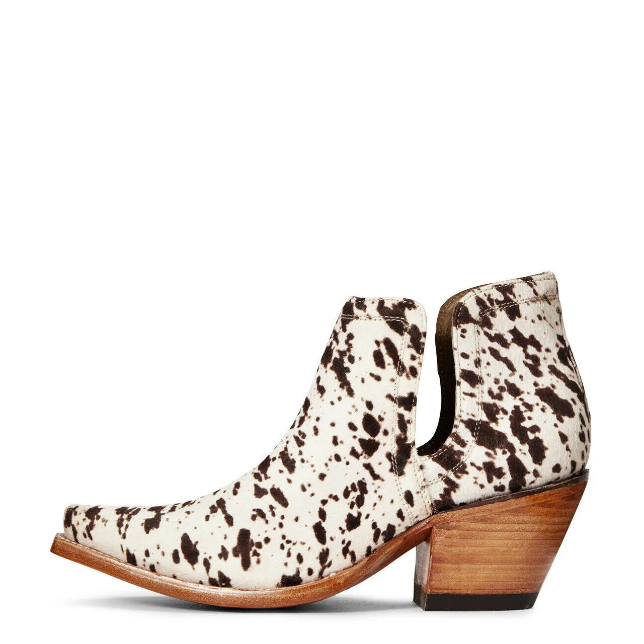 Ariat Ladies Dixon Brown & White Cowhide Ankle Bootie 10033882