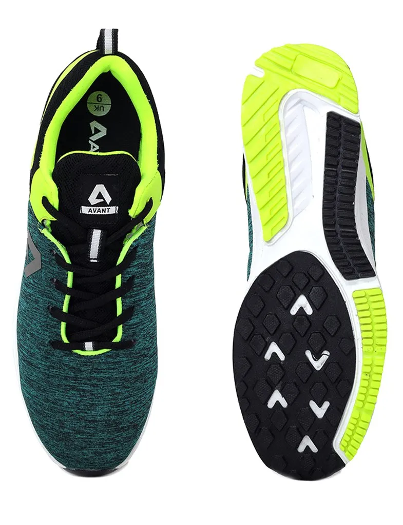 Avant Men's Impact Running and Training Shoes - Green/Neon Green