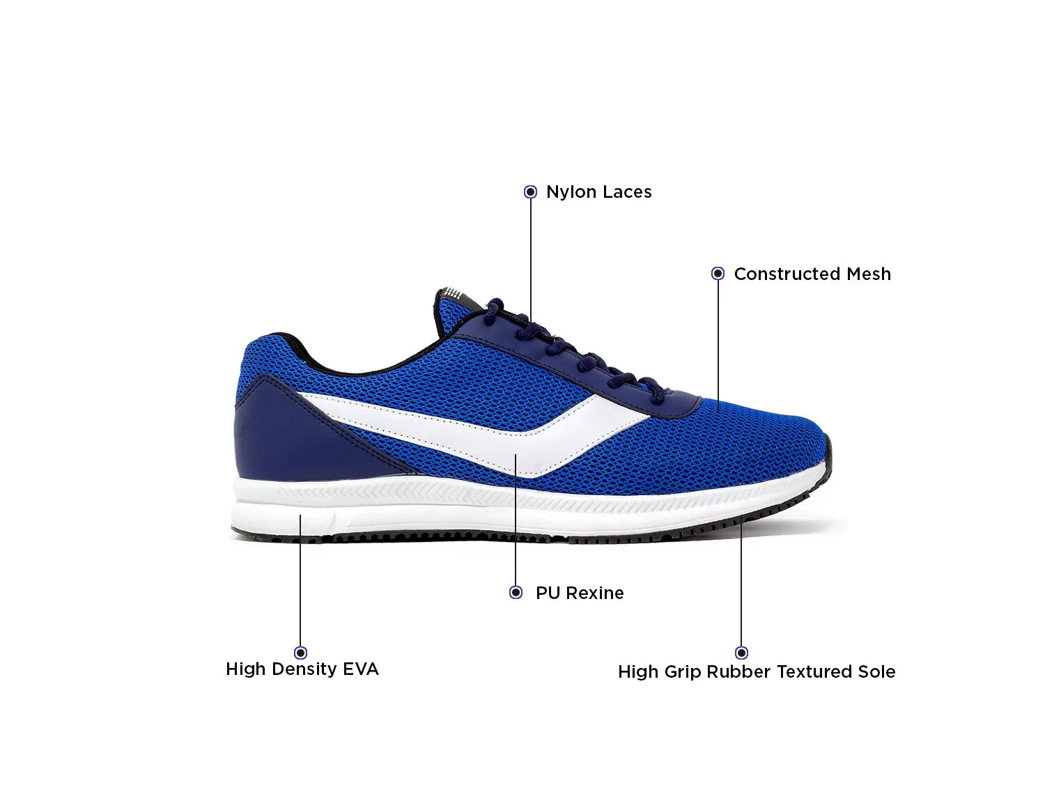 Avant Men's Max Running and Work-Out Shoes - Royal Blue/White