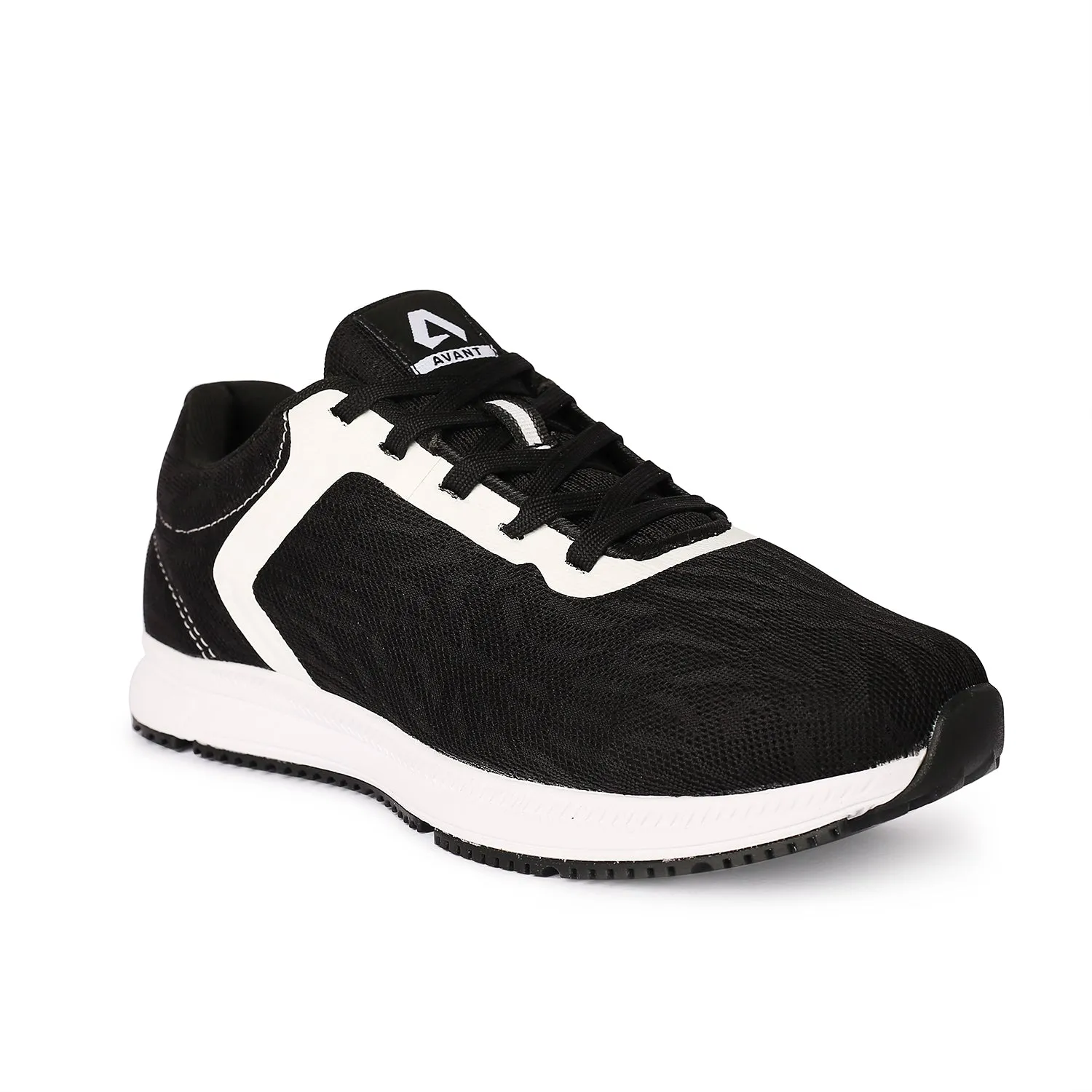 Avant Men's Stark Running & Gym shoes - Black/White