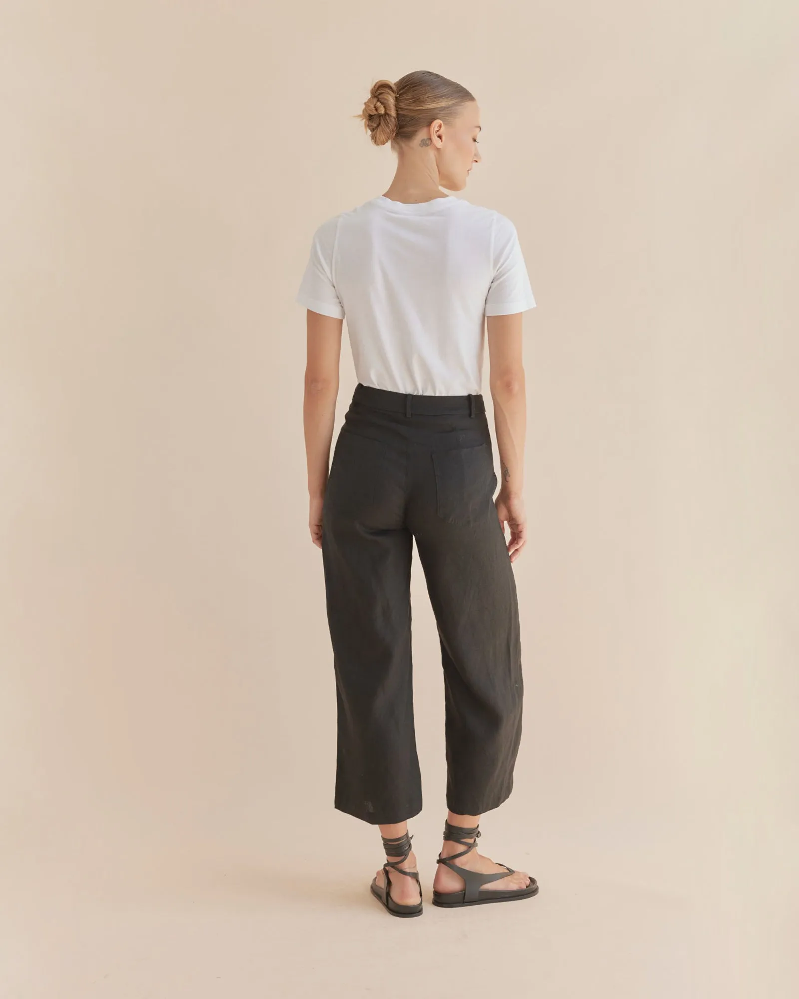 Barossa Linen Pant - Black