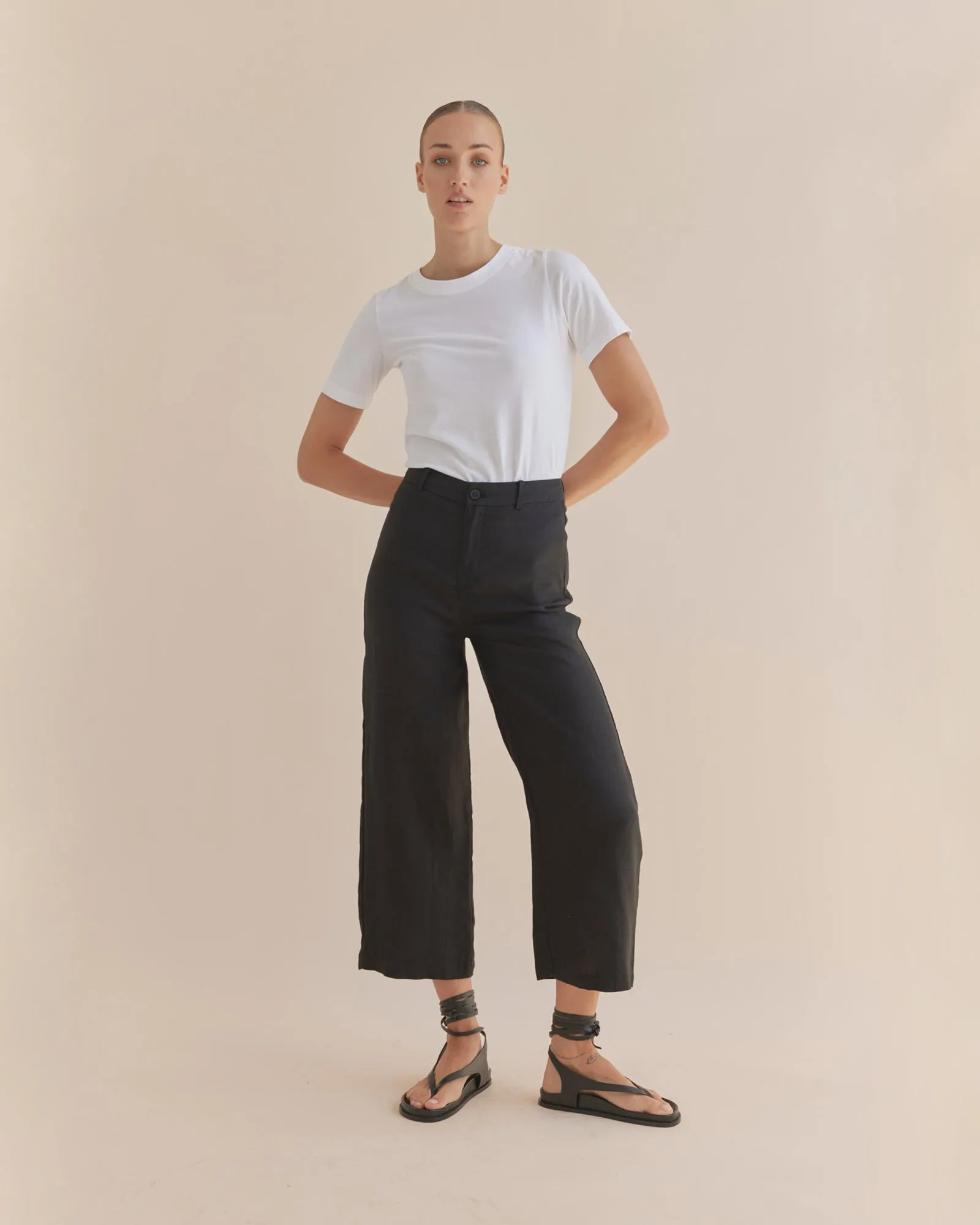 Barossa Linen Pant - Black