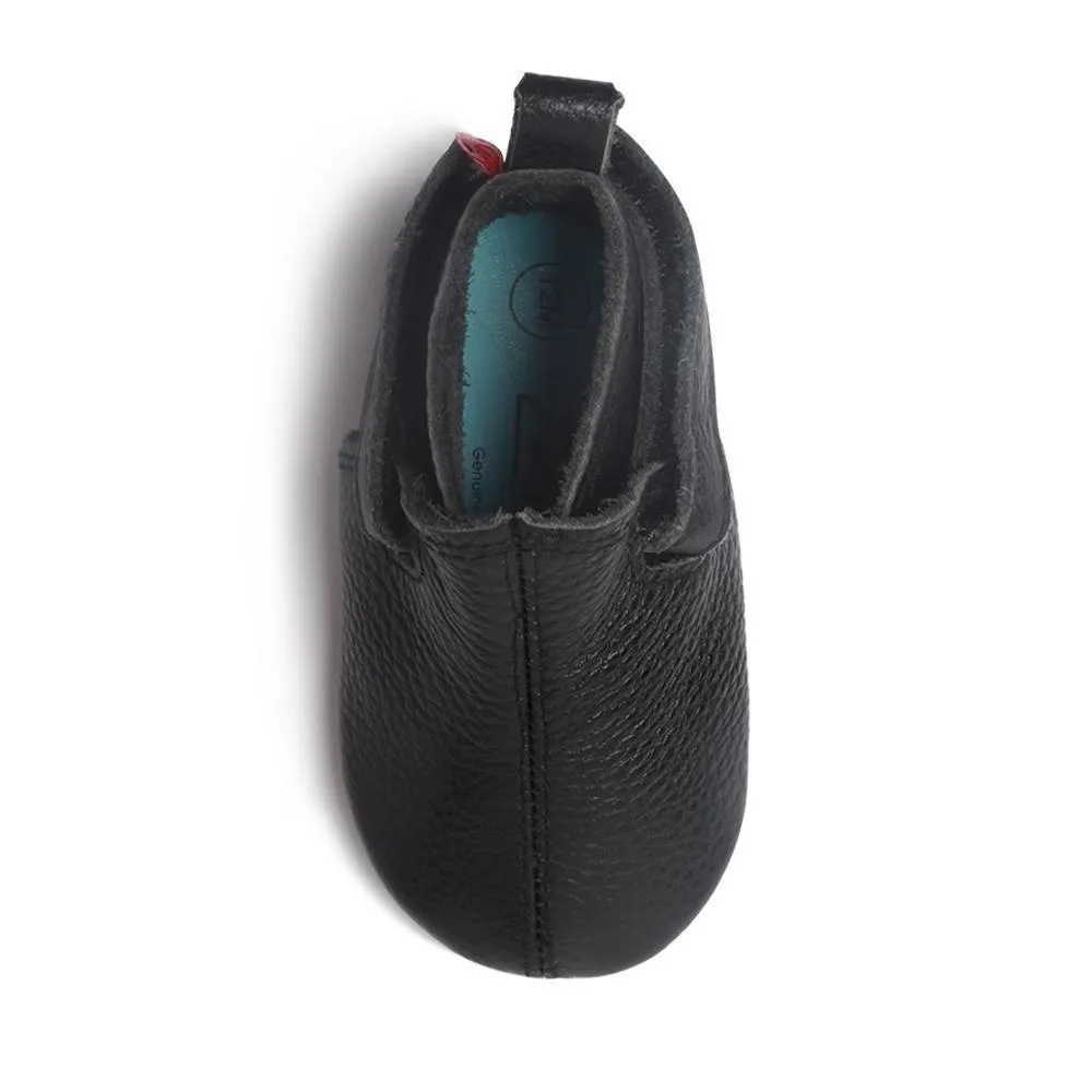 Black Leather Baby Shoe