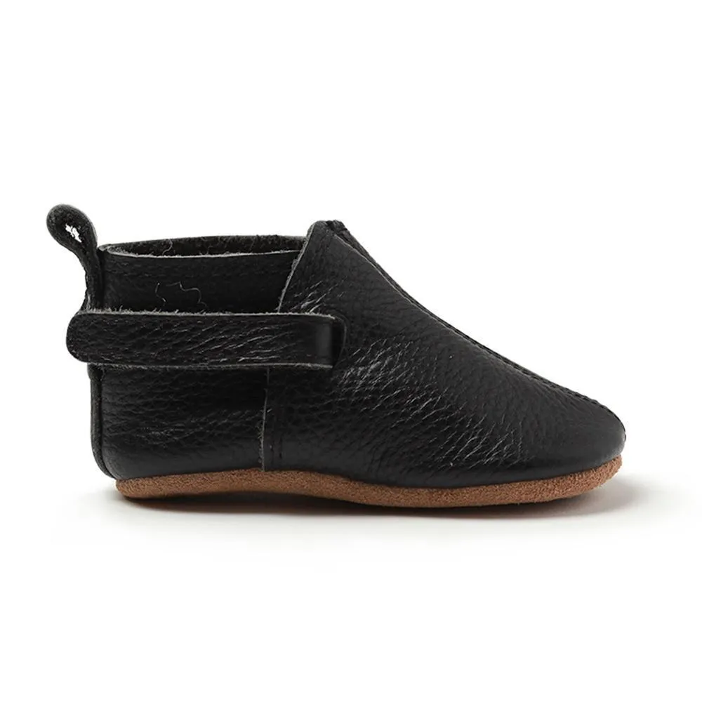 Black Leather Baby Shoe