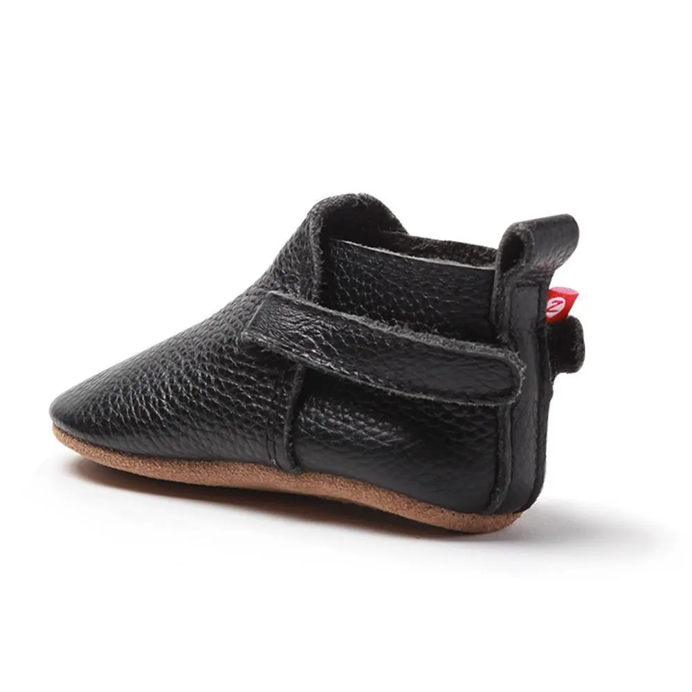 Black Leather Baby Shoe