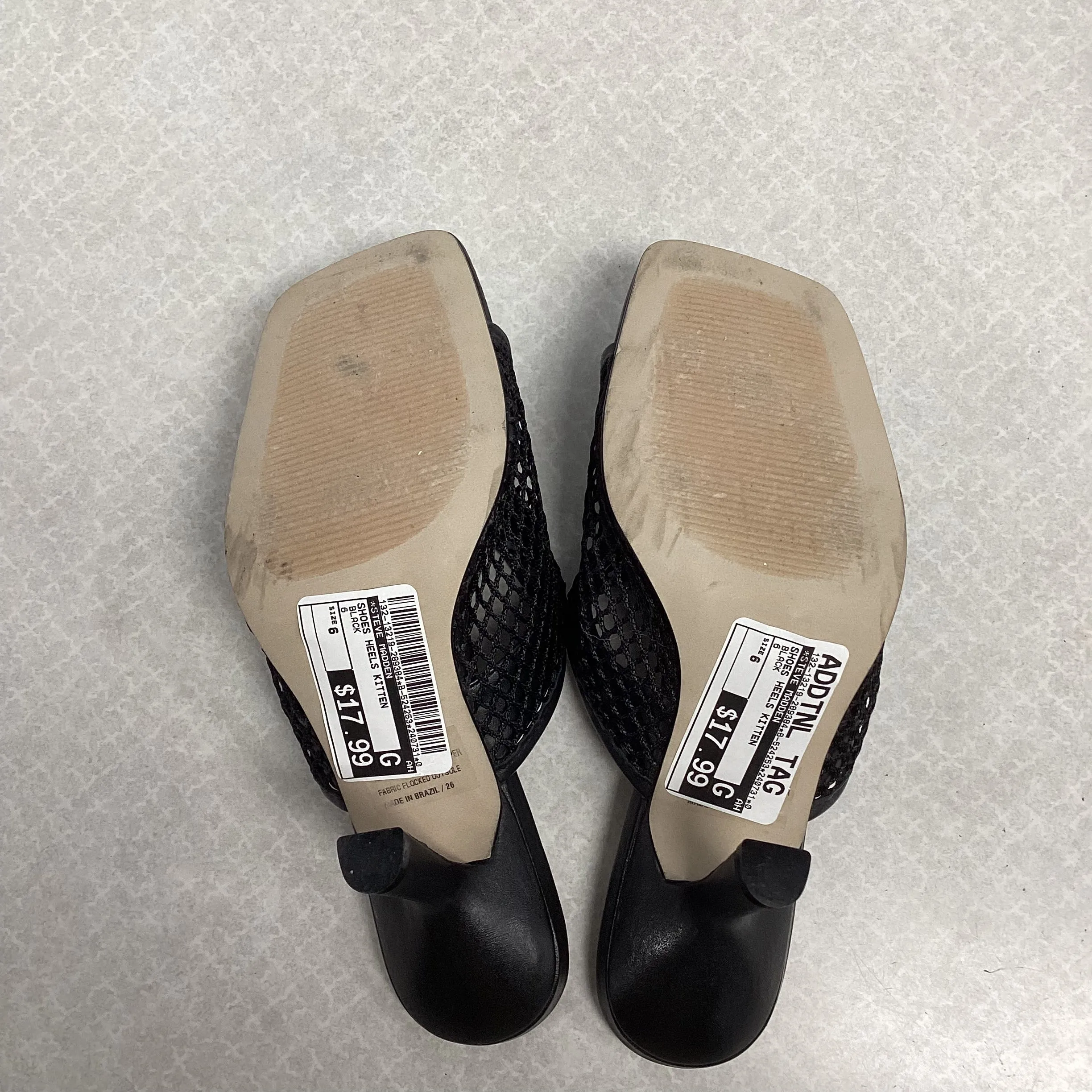 Black Shoes Heels Kitten Steve Madden, Size 6