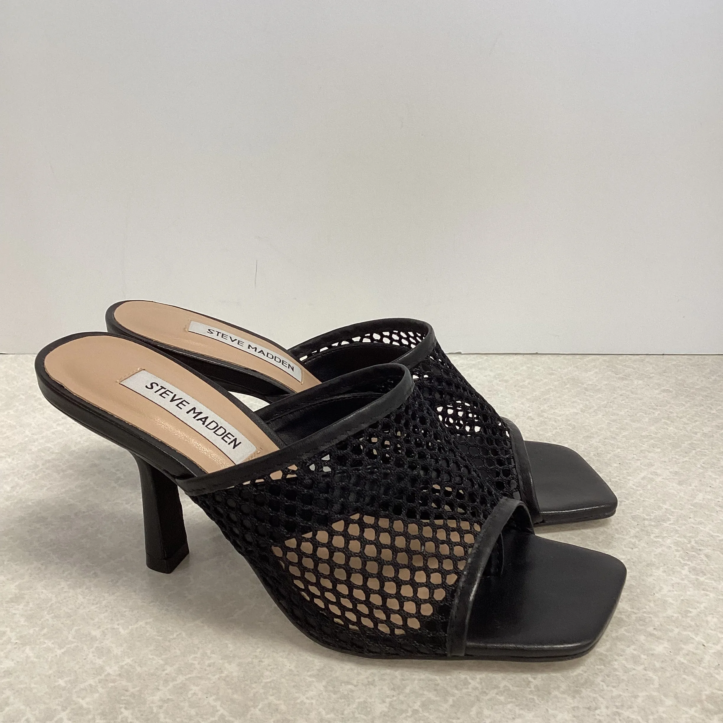 Black Shoes Heels Kitten Steve Madden, Size 6