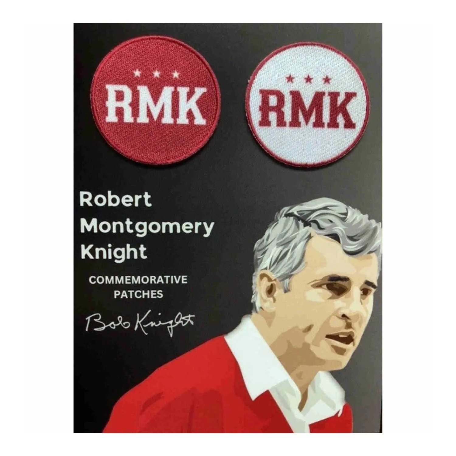 Bob Knight "RMK" Commemorative Patches - Set of 2