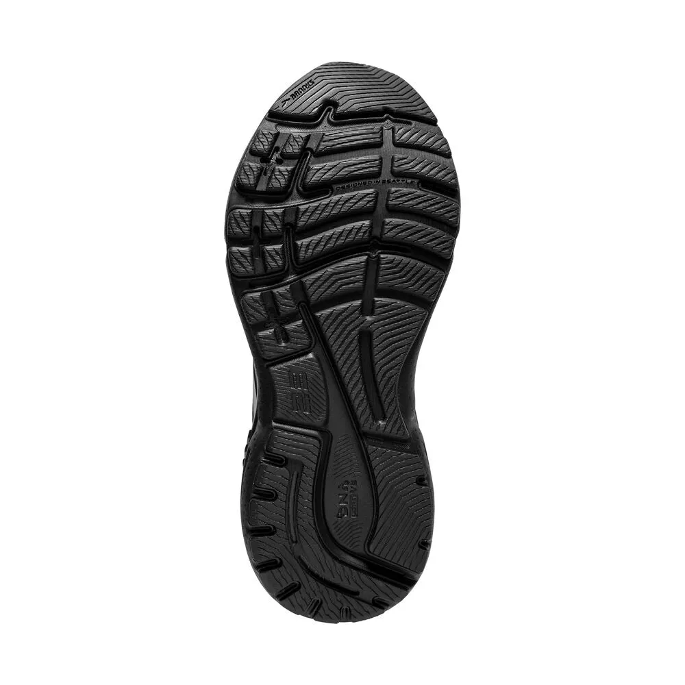 Brooks Adrenaline GTS 23 Wide (Womens) - Black/Black/Ebony