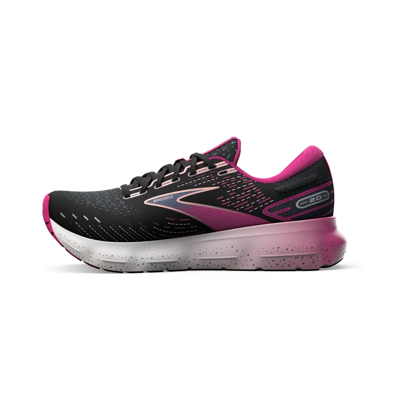 Brooks Glycerin 20  (Womens) - Black/Fuchsia/Linen