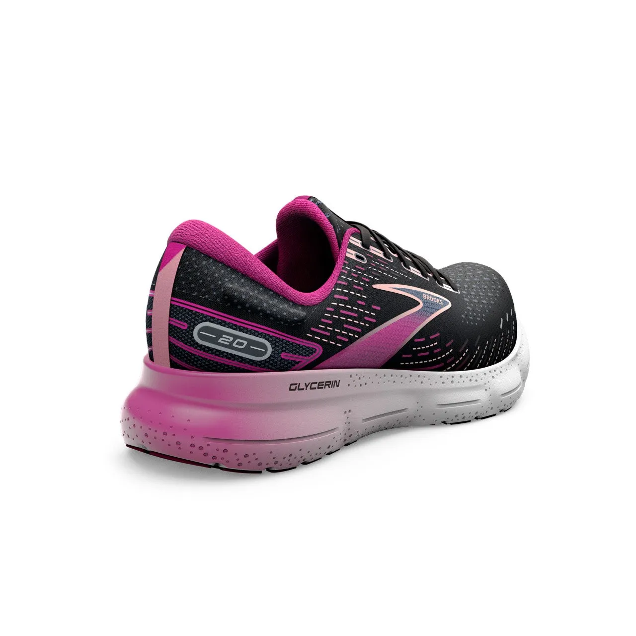 Brooks Glycerin 20  (Womens) - Black/Fuchsia/Linen