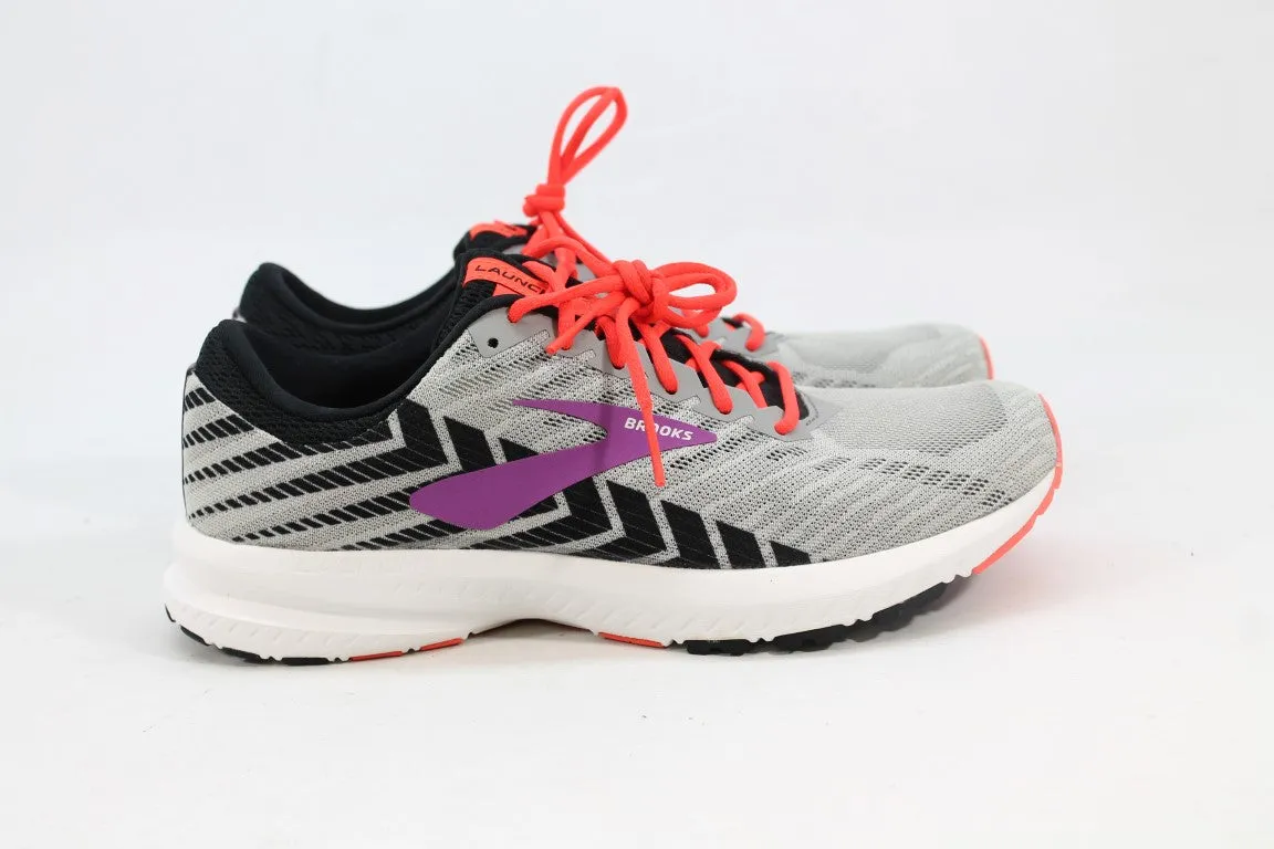 Brooks Launch 6 Women's Grey/Black/Purple Sneakers 9.5M(ZAP7200)