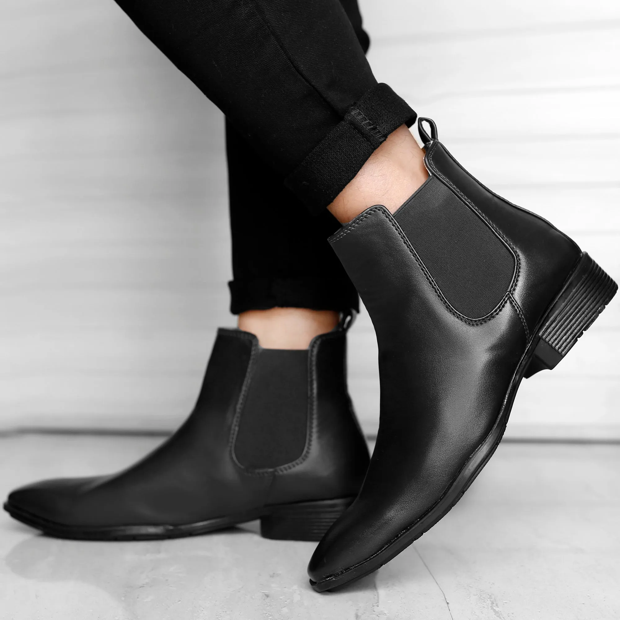 Bxxy's Vegan Leather Ultra Stylish Comfortable Slip-on Chelsea Boots