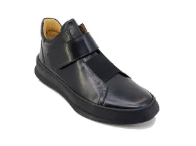 Calfskin High Top Sneaker Black