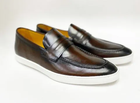 Calfskin Slip On Loafer Chestnut