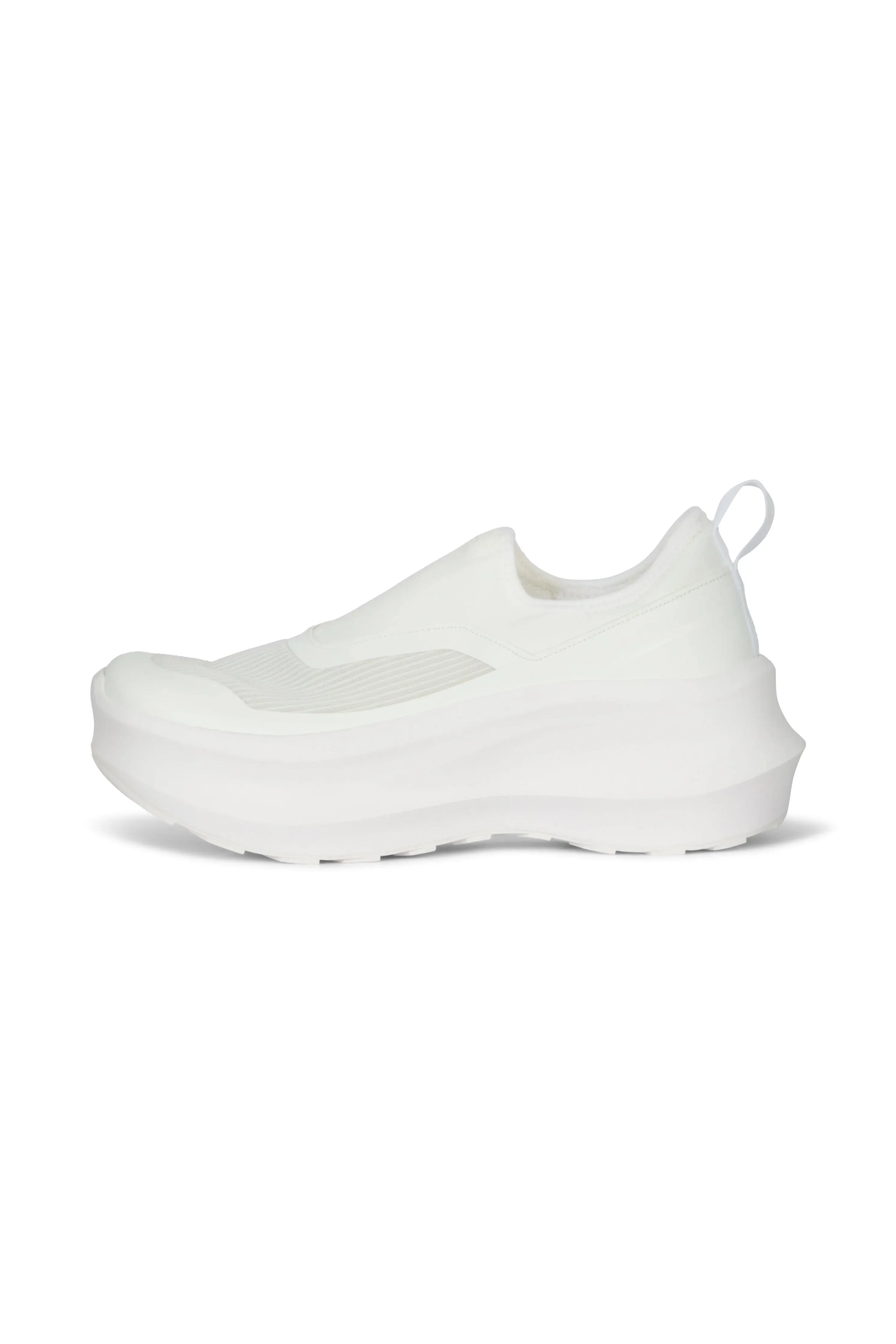 CDG x SALOMON White Slip On Platform Sneakers