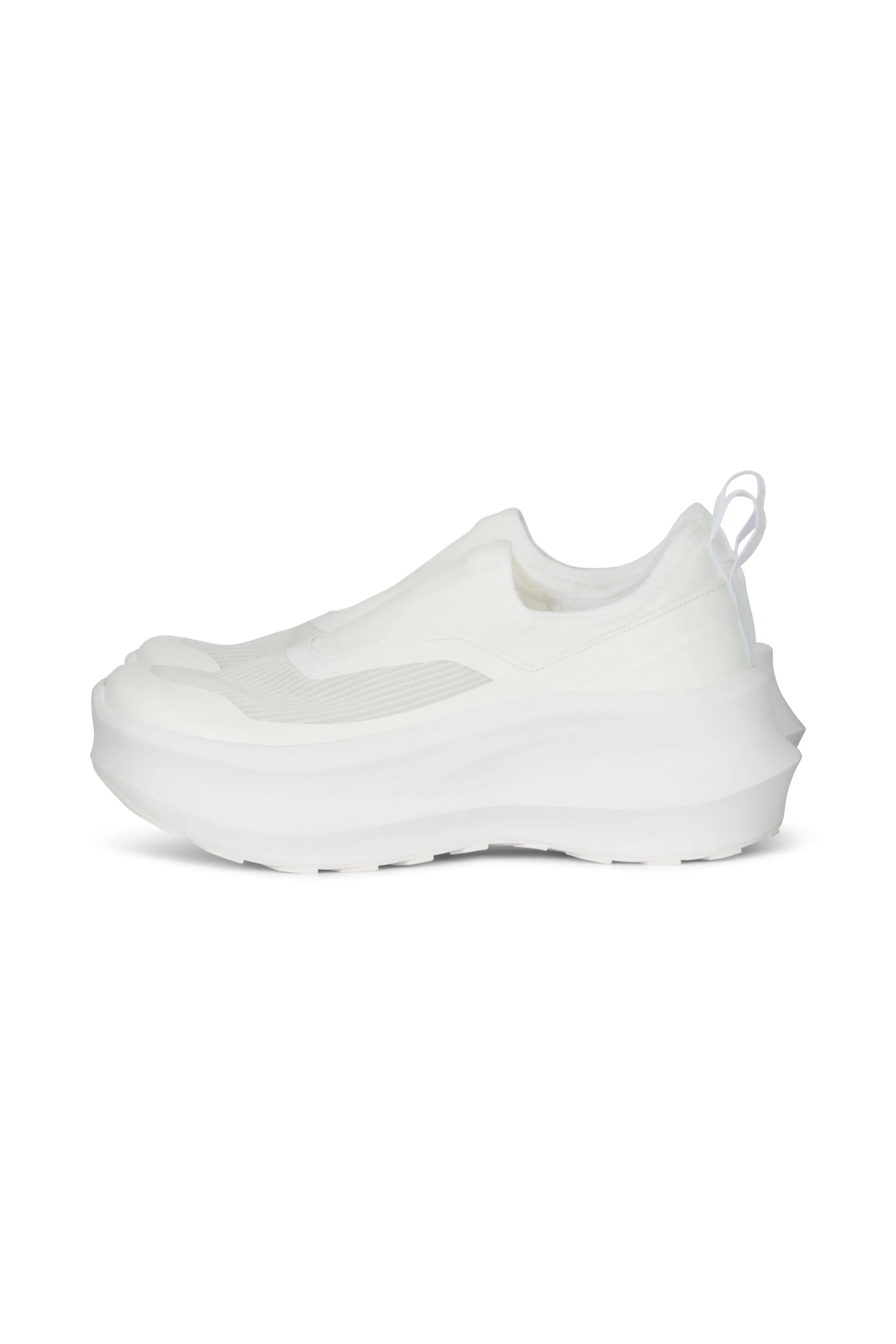 CDG x SALOMON White Slip On Platform Sneakers