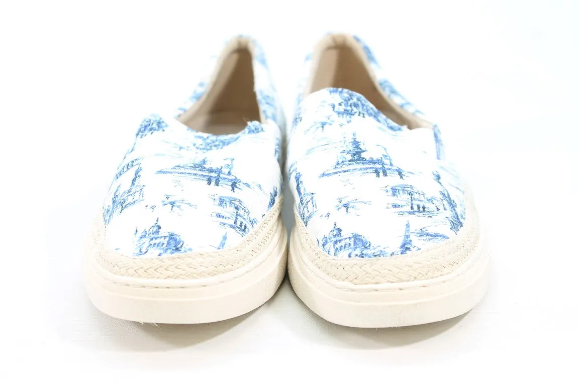 Charter Club Ashliee Women's Blue Toile Sneakers 9M(ZAP15237)