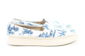 Charter Club Ashliee Women's Blue Toile Sneakers 9M(ZAP15237)