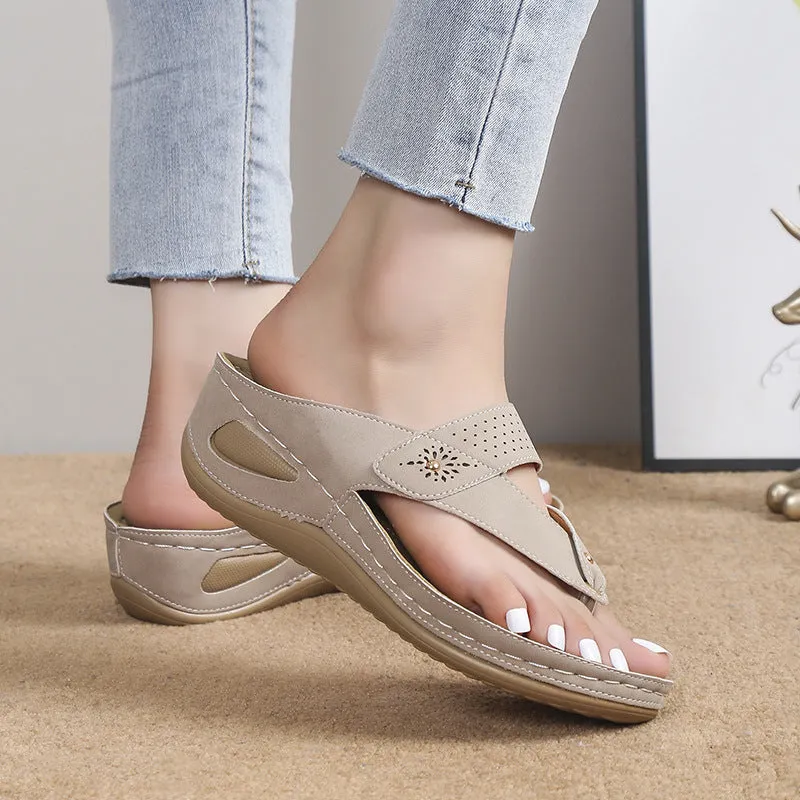 Chunky Heel Beach Platform Casual Slipper