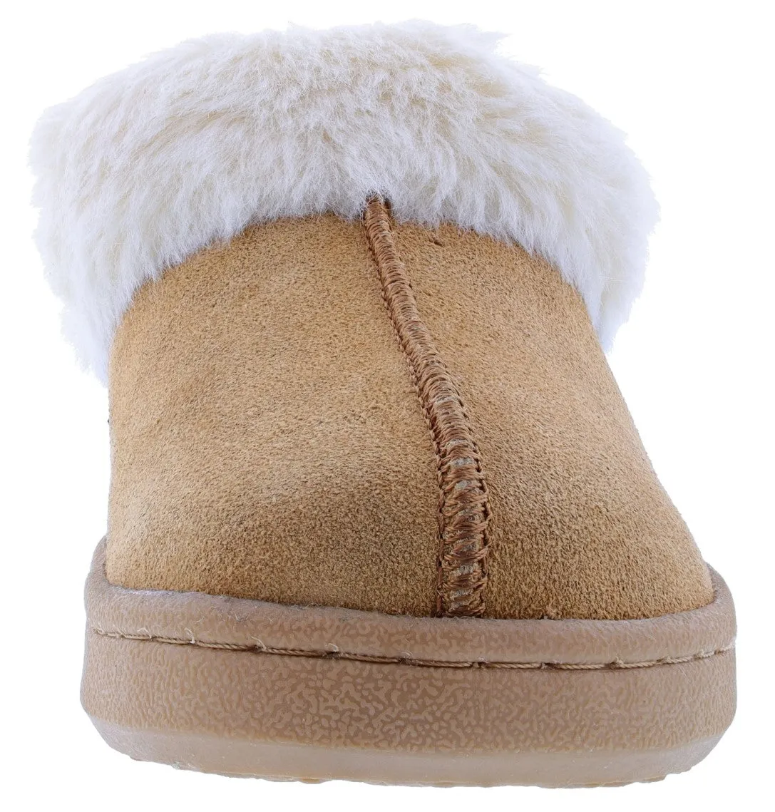 Clarks Women's JMS0587 Suede Indoor & Outdoor House Slippers