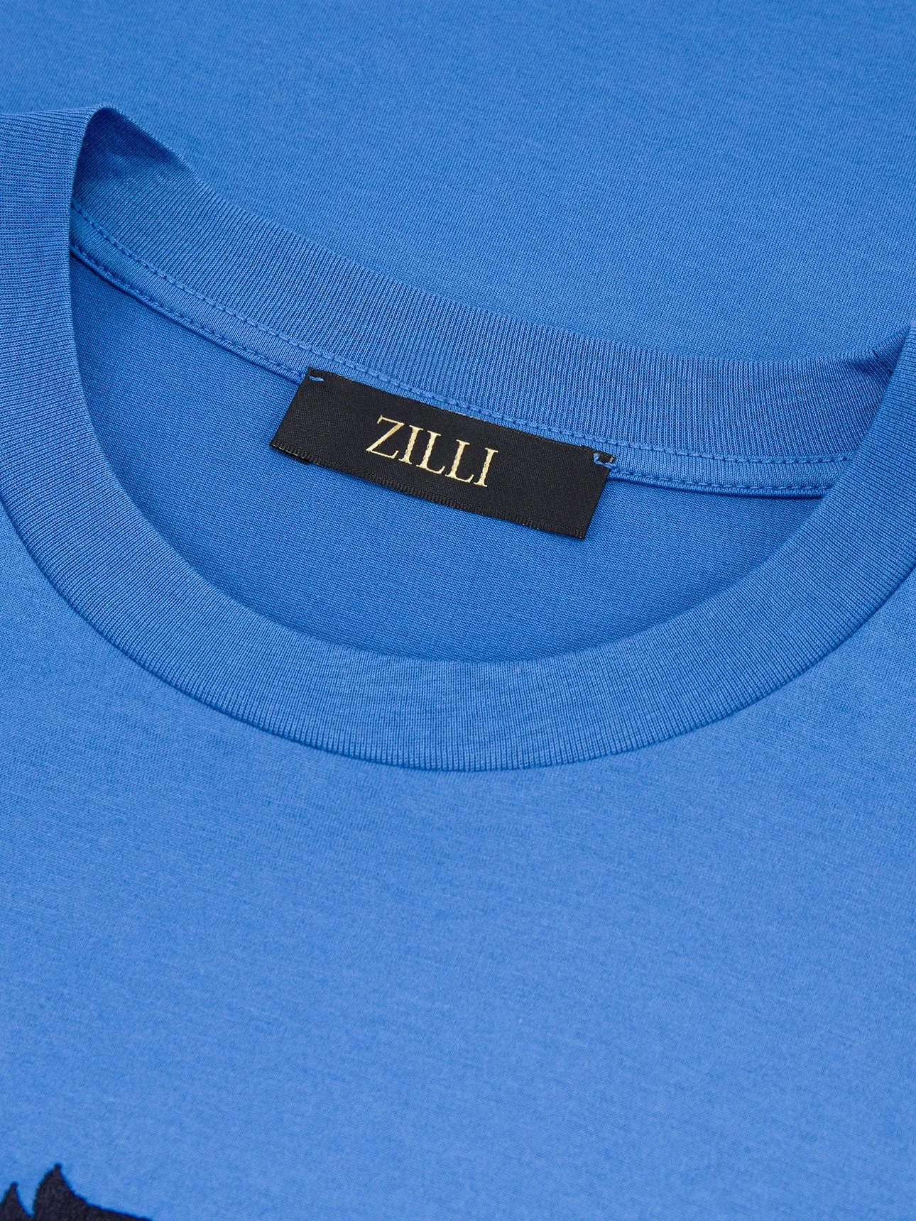 Cotton Round Neck T-Shirt with Signature Embroidery