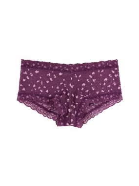 Cross Dyed Leopard Boyshort Black Tulip/ Lavender Tea