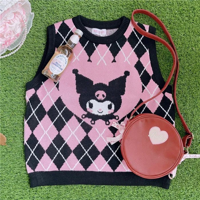 Cute cartoon knitted vest  PL52777