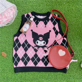 Cute cartoon knitted vest  PL52777