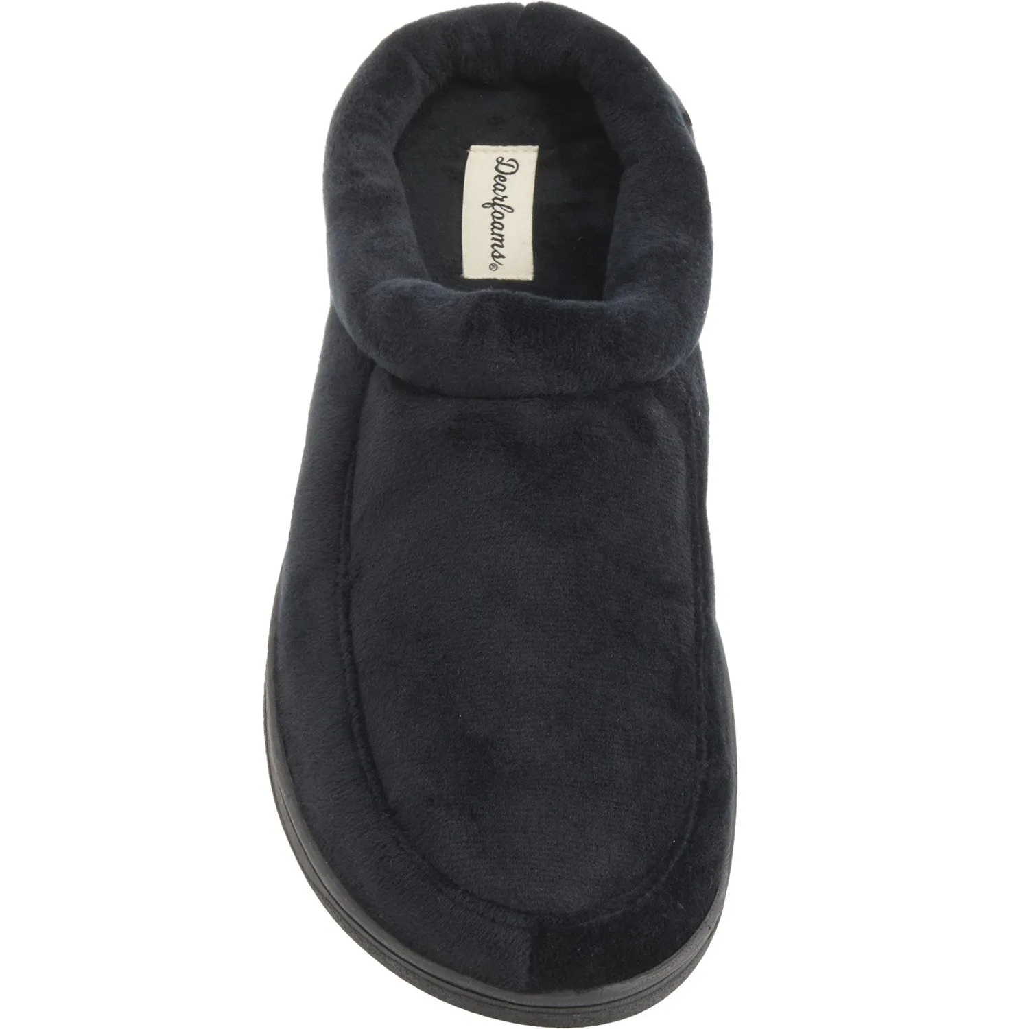 Dearfoams Men's Bradley Indoor Outdoor Velour Moc-Toe Clog Slippers