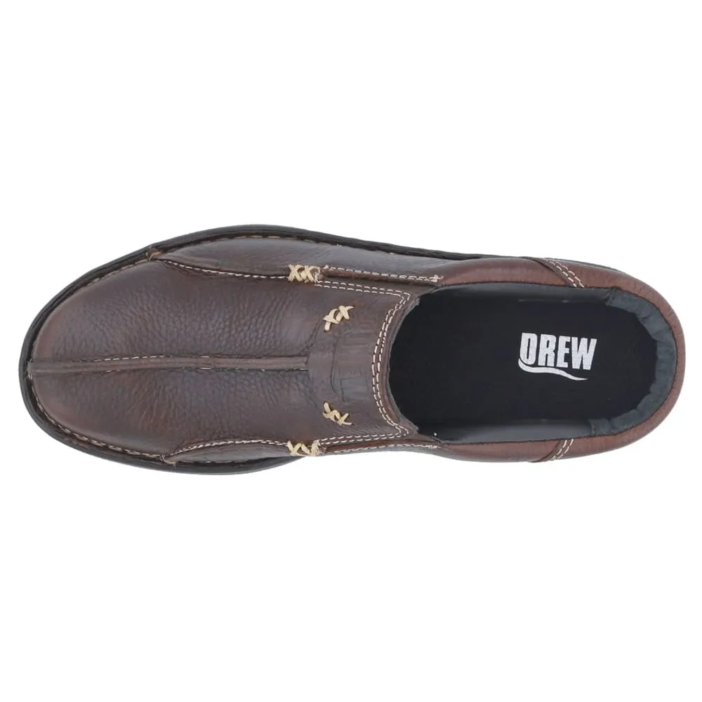 Drew Men's Jackson Leather Slip-on Shoes Brown