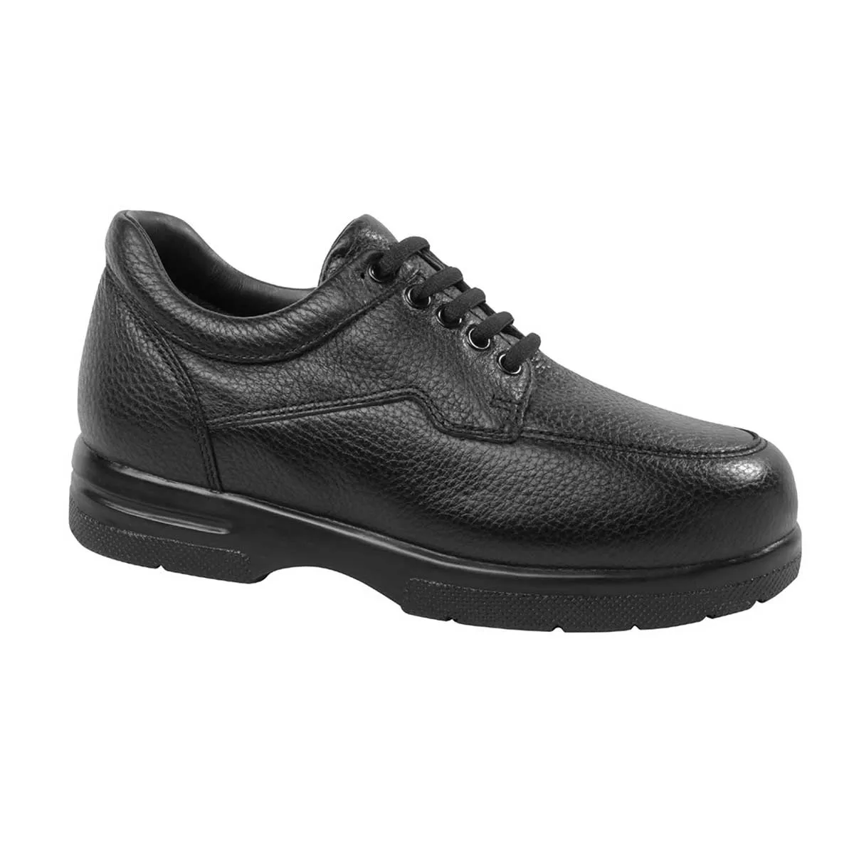 Drew Men's Walker II Casual Shoes Black Pebbled Leather