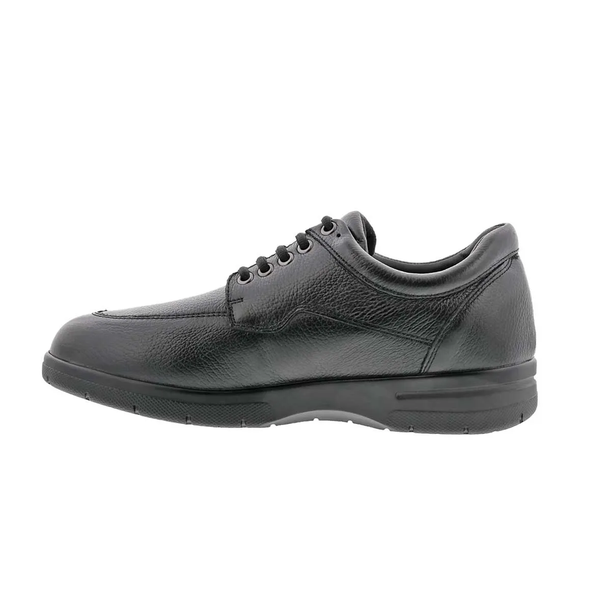 Drew Men's Walker II Casual Shoes Black Pebbled Leather