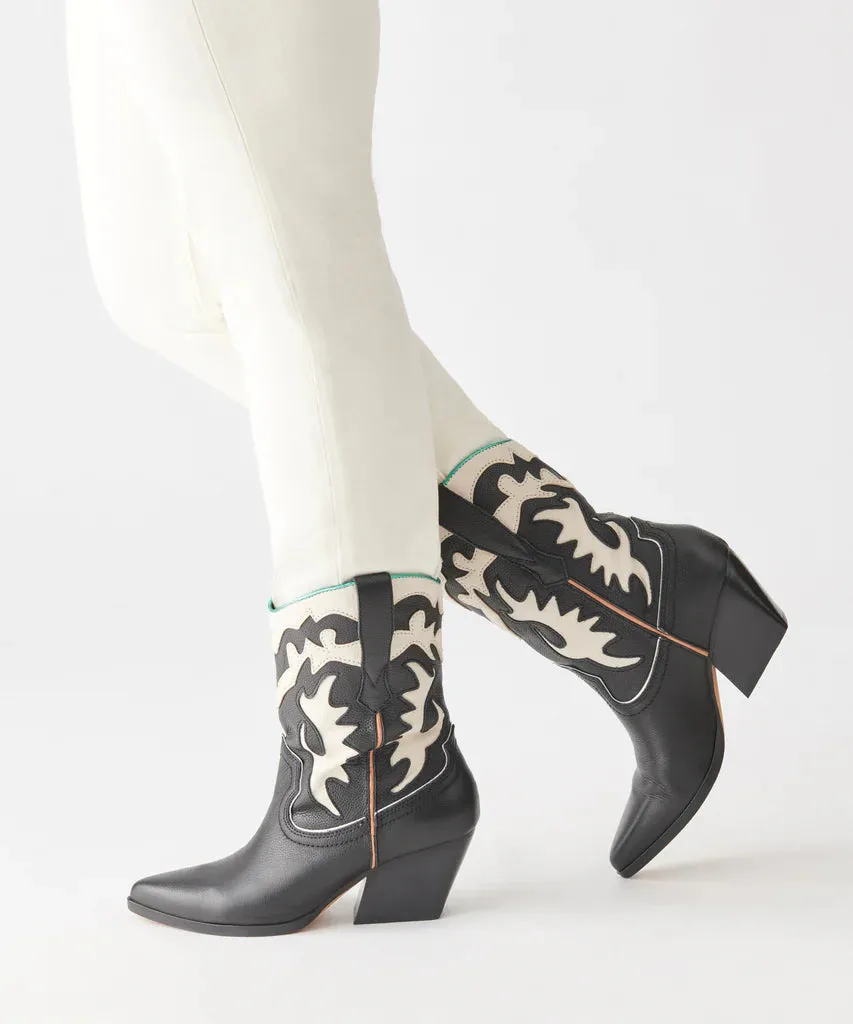 Embellished Cowboy With Heel | Black