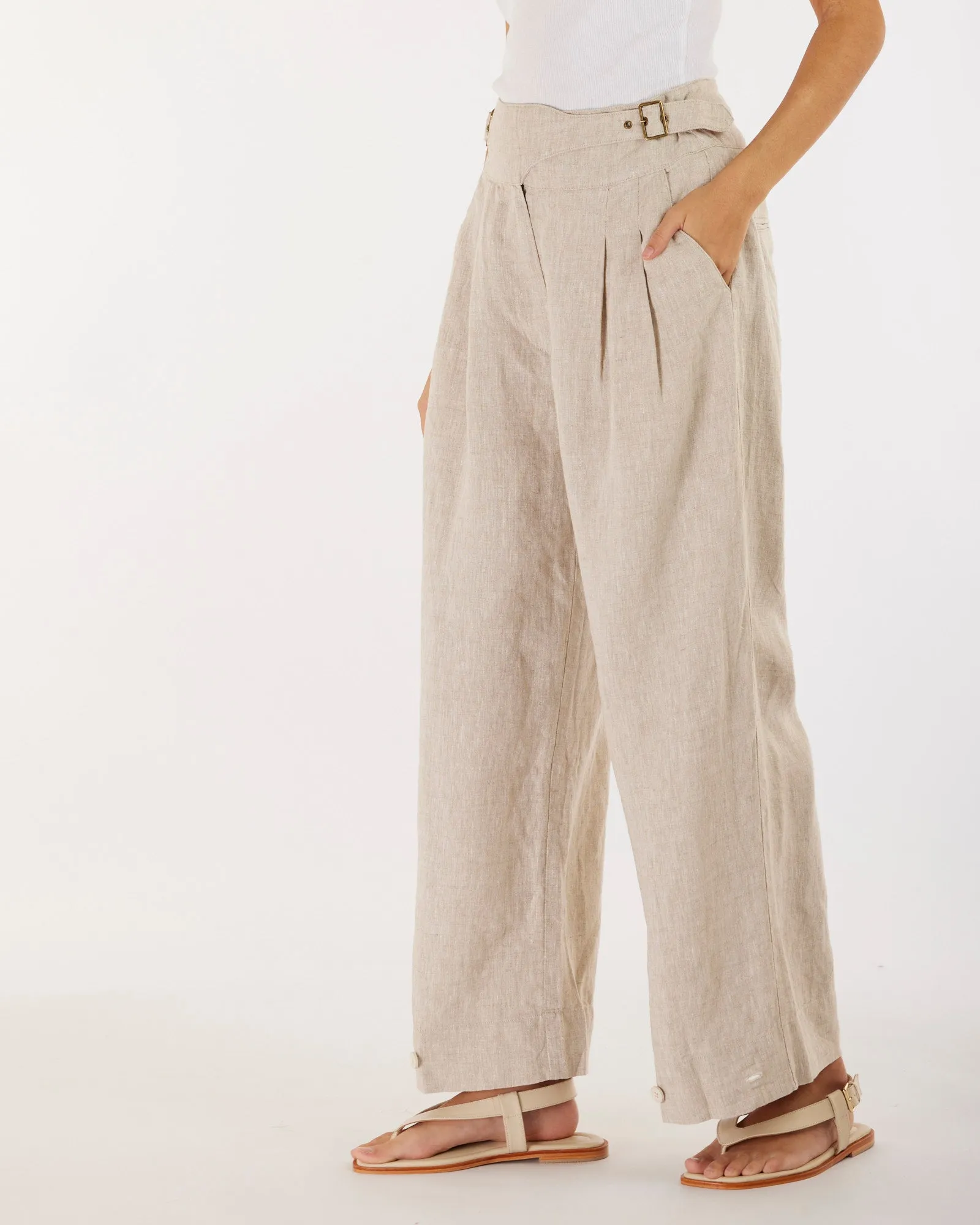 Eugene Linen Pant - Natural