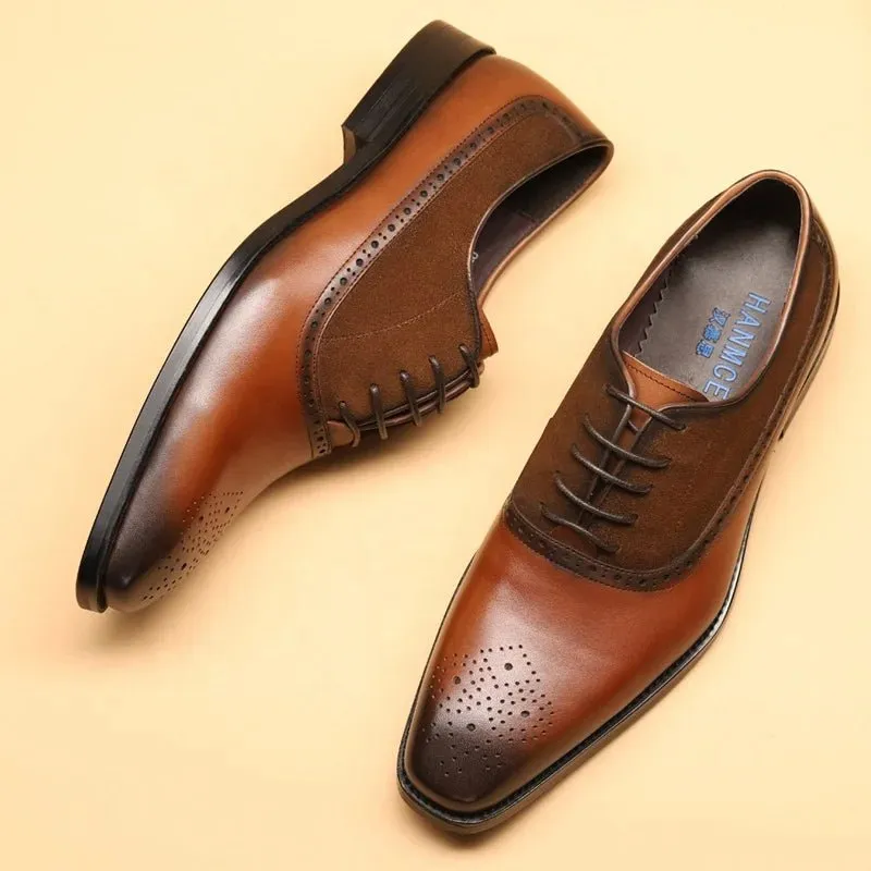 Genuine Leather Oxford Dress Shoes for Men - Breathable - 10 Colors