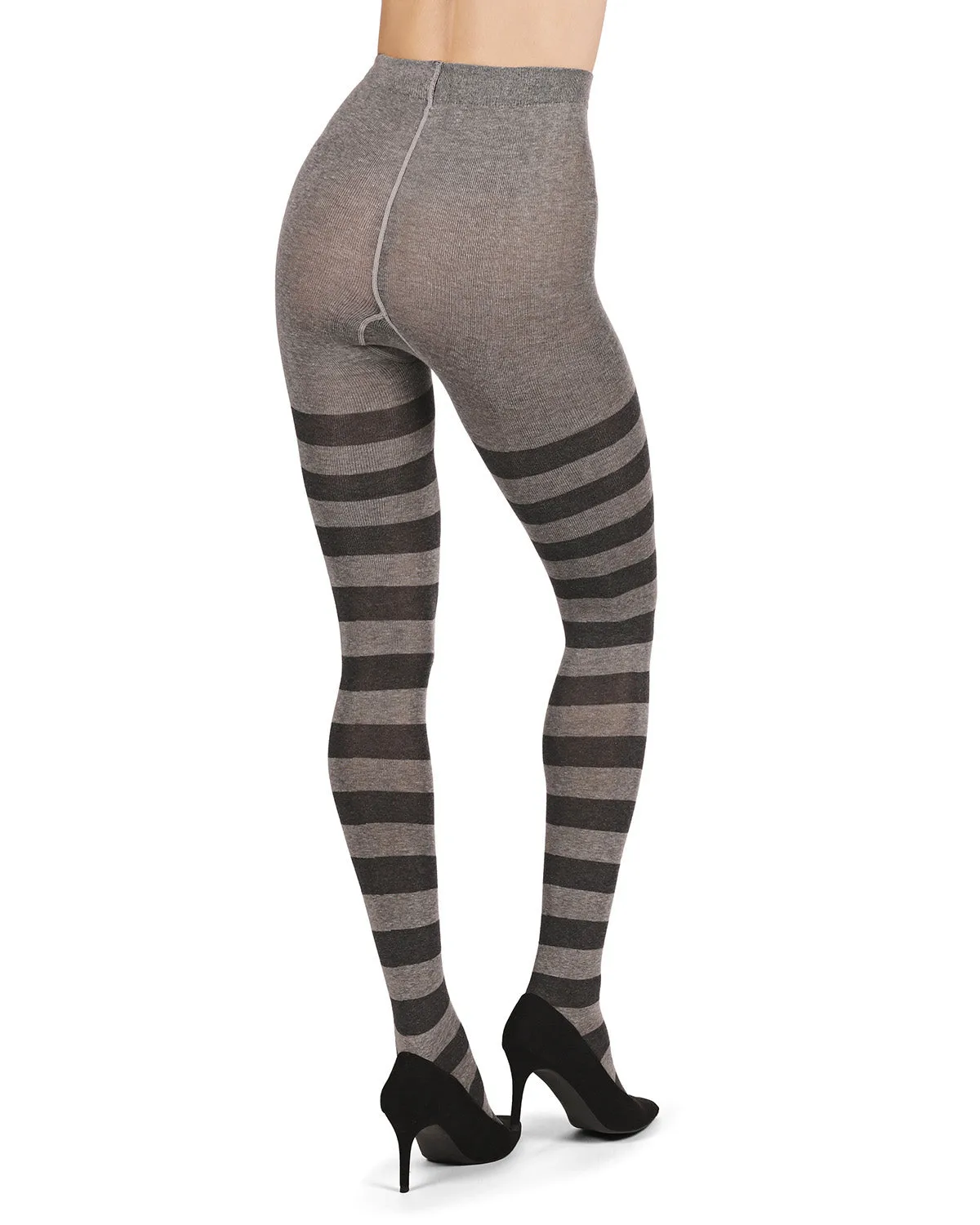 Grand Stripe Cotton Blend Sweater Tights