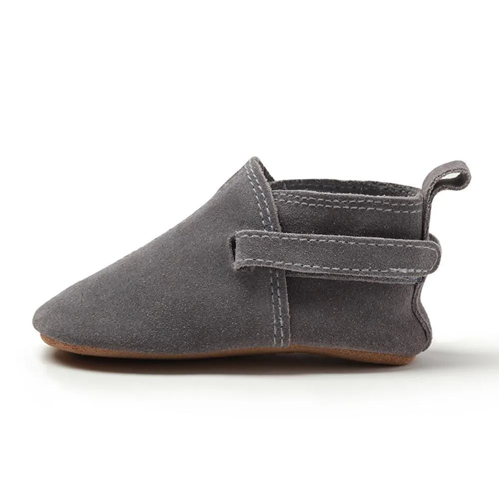 Gray Suede Baby Shoe