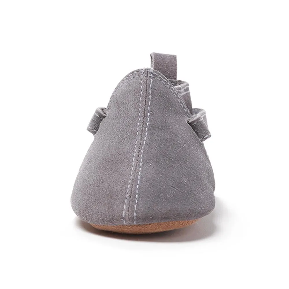 Gray Suede Baby Shoe