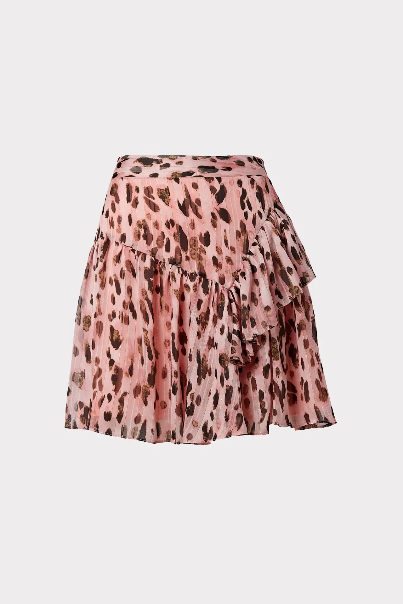 Heidi Metallic Leopard Stripe Burnout Skirt