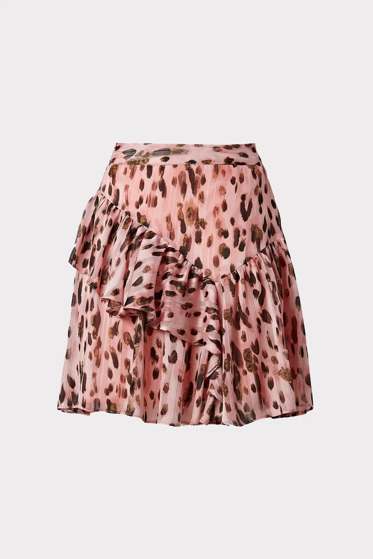 Heidi Metallic Leopard Stripe Burnout Skirt