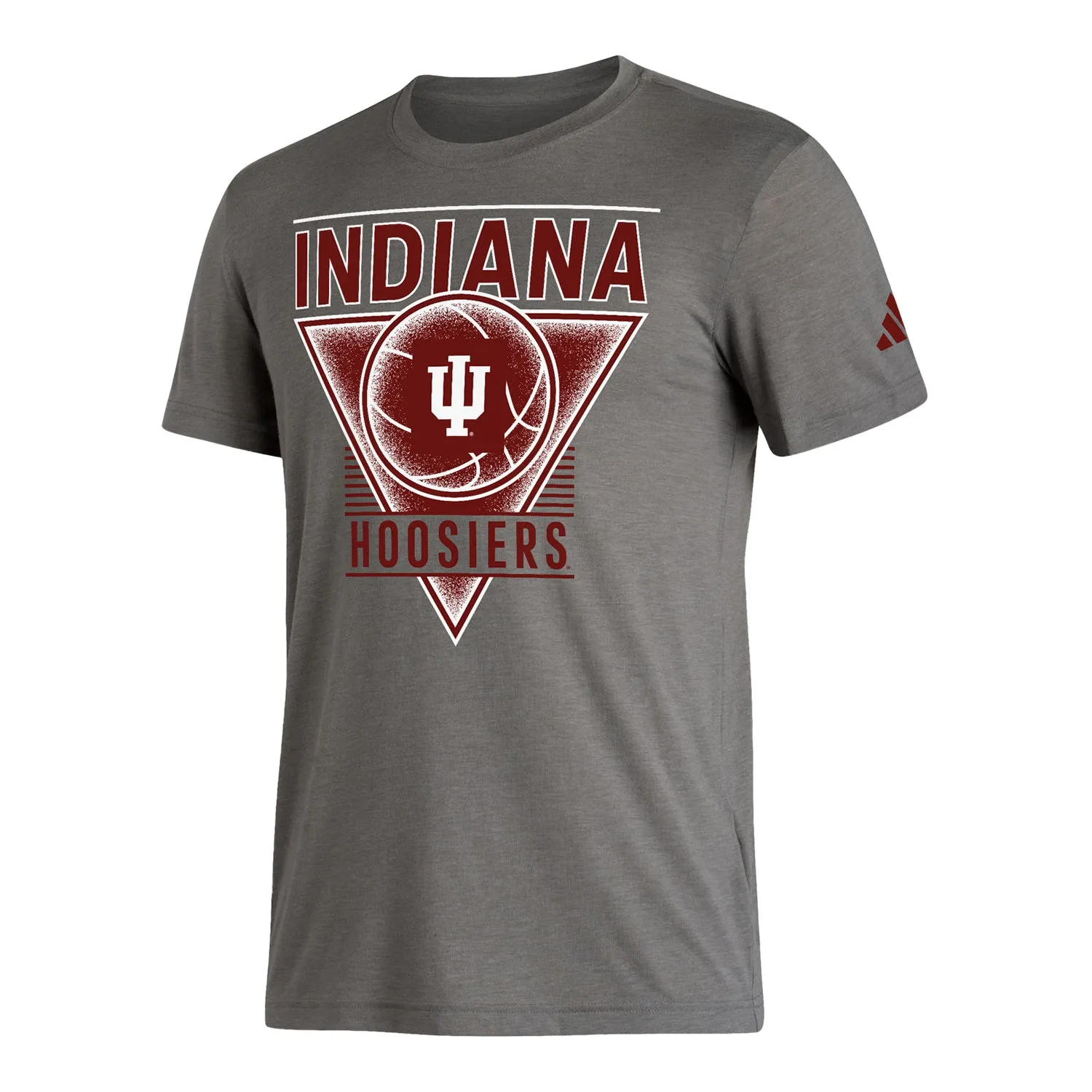 Indiana Hoosiers Adidas Diamond Blend Basketball Grey T-Shirt